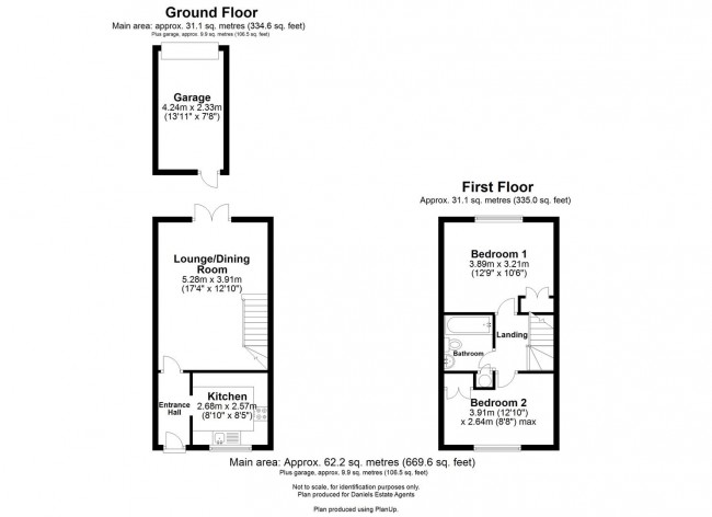 Floorplan for Aldbury Close, St. Albans