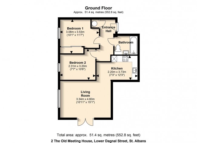 Floorplan for Lower Dagnall Street, St Albans, Hertfordshire