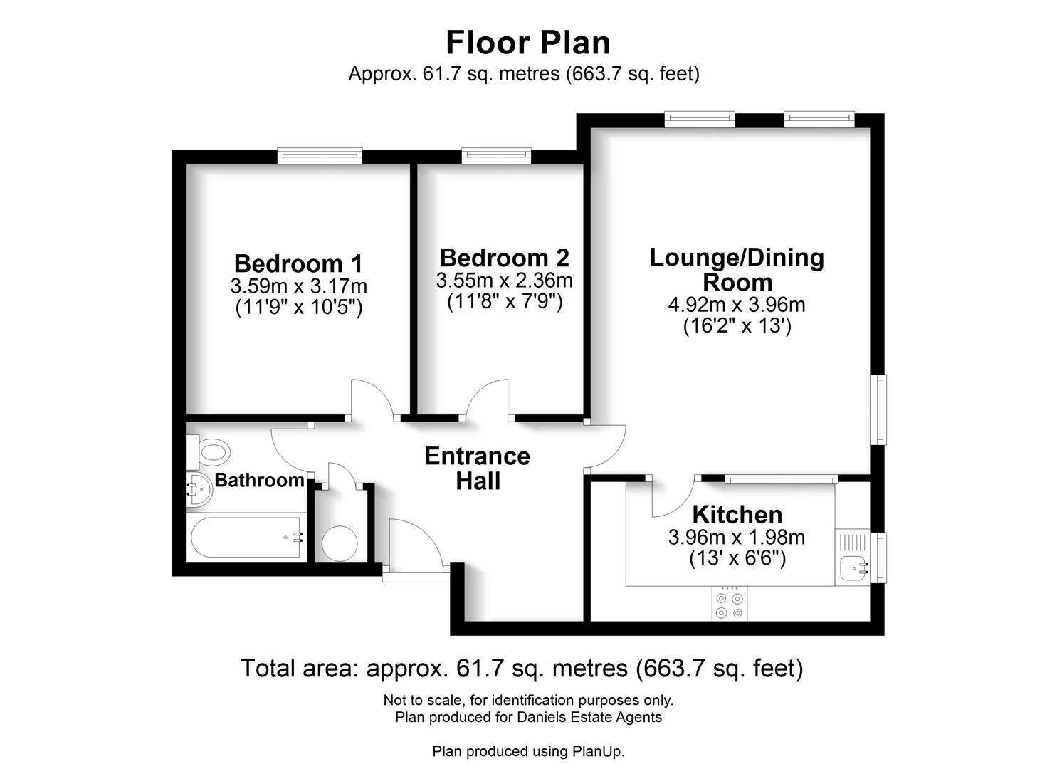 Floorplan for Granville Road, St. Albans