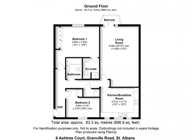 Floorplan for Ashtree Court, Granville Road, St. Albans