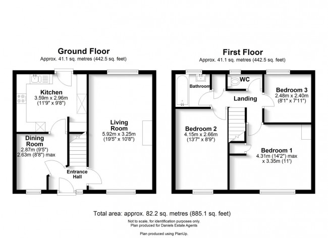 Floorplan for Hampden Place, Frogmore, St. Albans