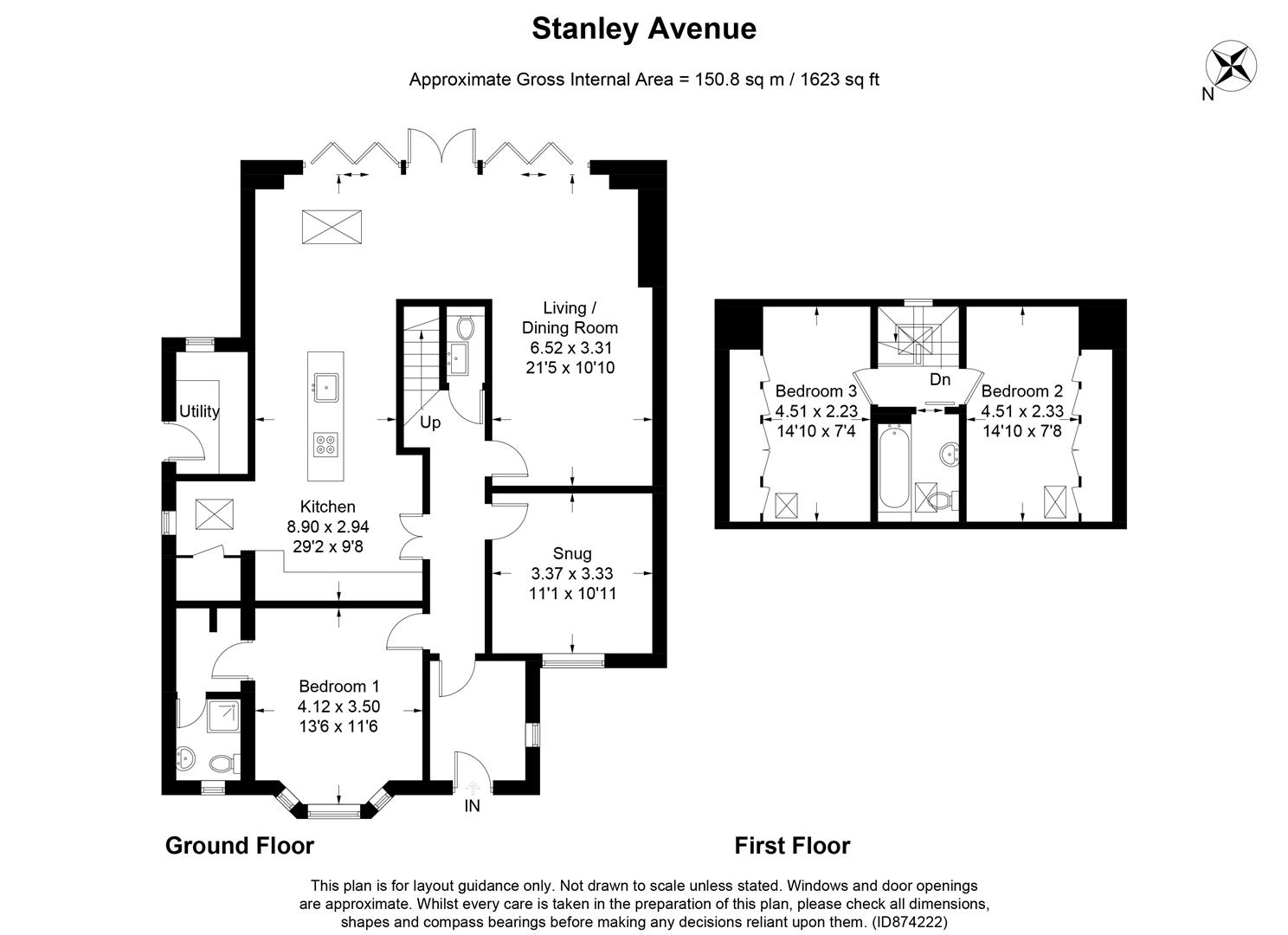 Floorplan for Stanley Avenue, St. Albans