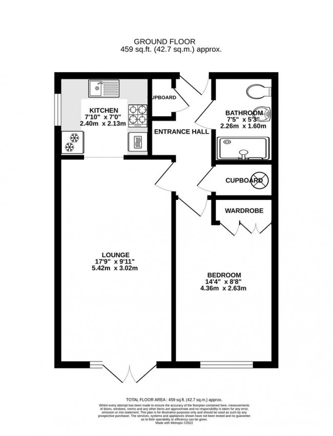 Floorplan for Davis Court, Marlborough Road, St. Albans