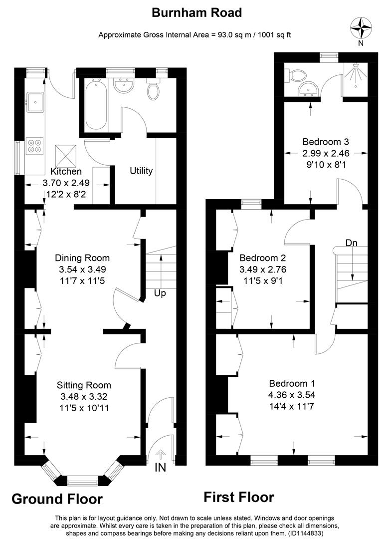 Floorplan for Burnham Road, St. Albans