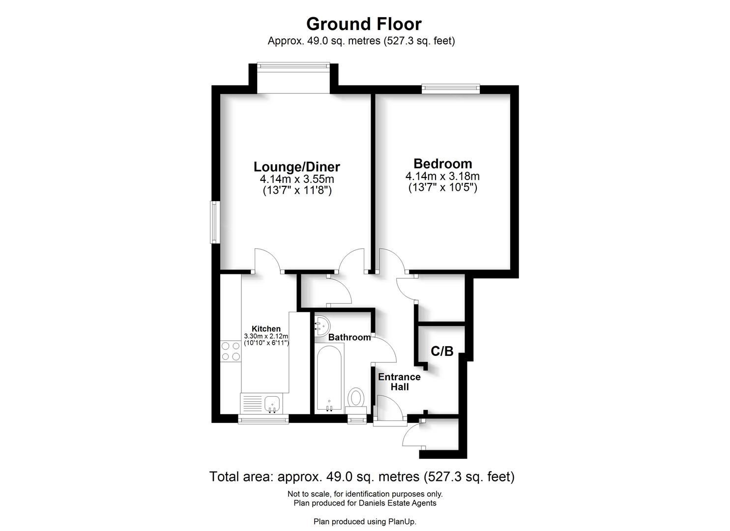 Floorplan for Mountbatten Close, St. Albans