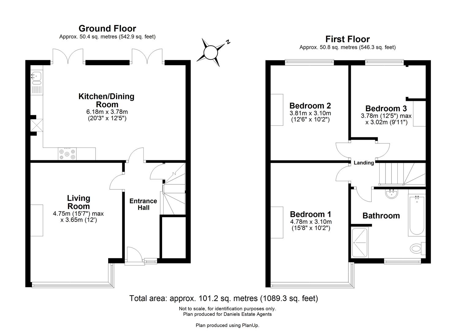 Floorplan for Sandridge Road, St Albans, Hertfordshire