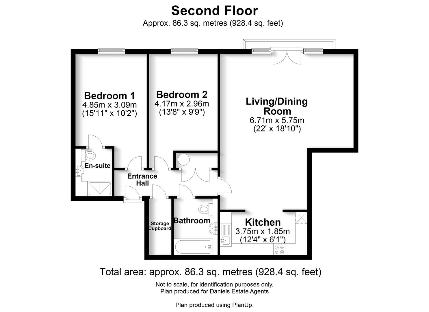 Floorplan for Benedictine Place, London Road, St Albans