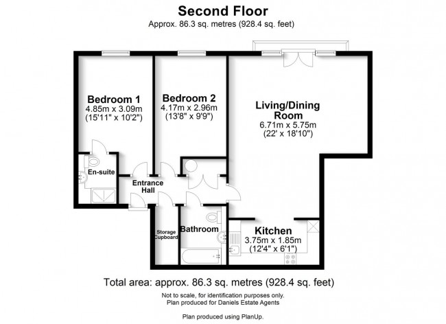 Floorplan for Benedictine Place, London Road, St Albans