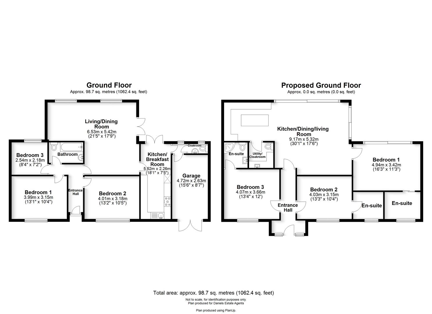 Floorplan for Sleapshyde, Smallford, St. Albans