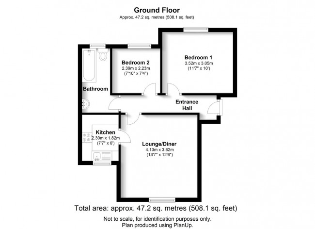 Floorplan for St Georges Court, Hatfield Road, St Albans, Herts