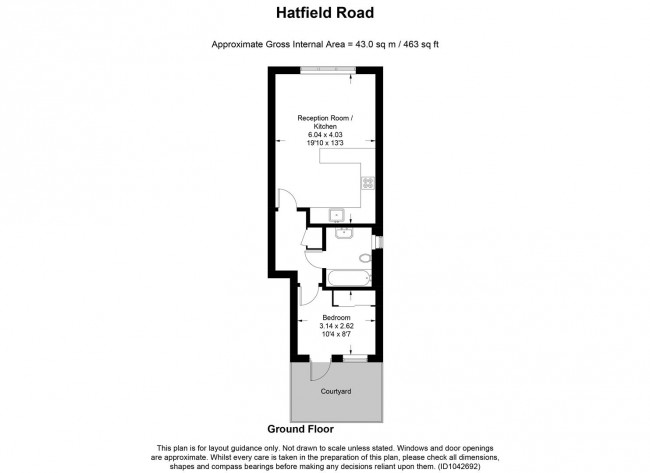 Floorplan for Hatfield Road, St. Albans